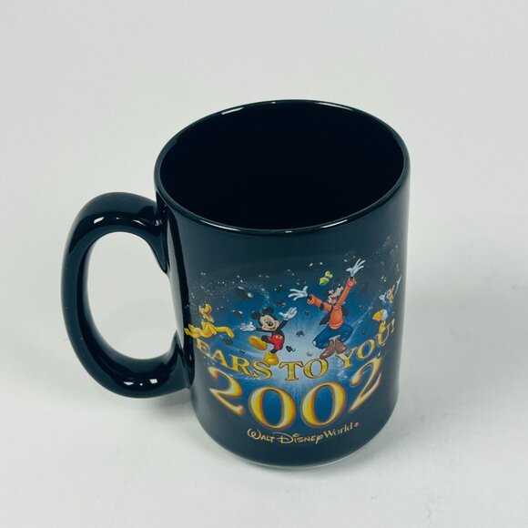 Walt Disney World 2002 Ears To You Black Mug With Box Mickey & Friends Pluto Goo - Picture 2 of 5
